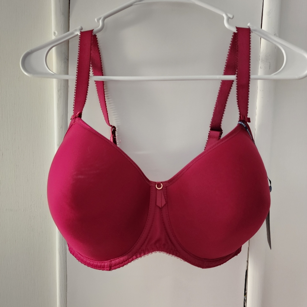 Fantasie Spacer Tshirt Red Bra Size 30G NWT